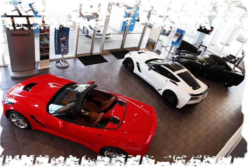 Corvettes in Showroom at Ross Downing Corvettes in Hammond LA